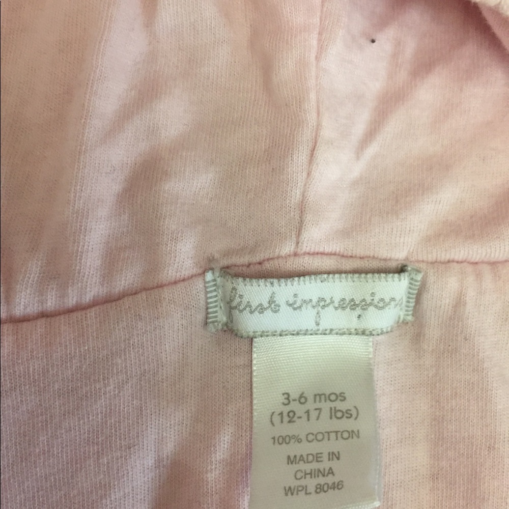Pink infant sweater/ jacket.